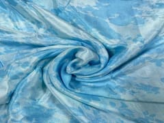 Chiffon Sky Blue Abstract
