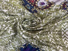 Printed Imported Satin Multicolor Paisleys