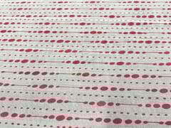 Printed Cotton Mul Pink Geometric Stripes
