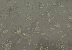 Embroidered Cotton Beige Floral