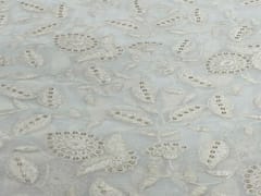 Dyeable Embroidered Georgette White Leaves