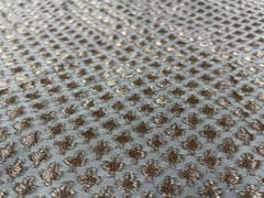 Dyeable Embroidered Georgette White Dark Golden Geometric