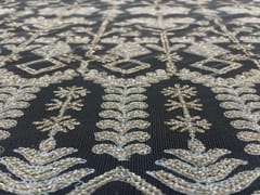 Dyeable Embroidered Net White Golden Geometric