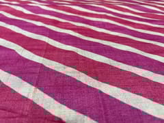 Pure Tussar Silk Pink White Stripes