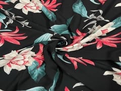 Printed Georgette Black Multicolor Floral