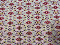 Dyeable Pure Chanderi Self Zari Red Yellow Floral