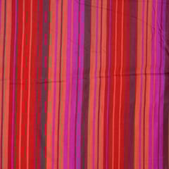 MultiColour Stripes Printed Japan Cotton Silk Fabric