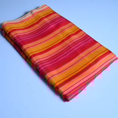 MultiColour Stripes Printed Japan Cotton Silk Fabric
