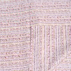 White Colour Stripes Cotton Printed Fabric