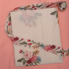Cream and Peach Colour Cotton Embroidered DIY Set