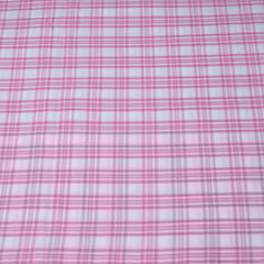 Pink Colour Cotton Yarn Dyed Check Fabric