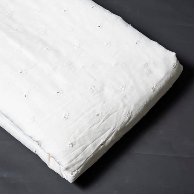 Mal Cotton Embroidered Booti Fabric
