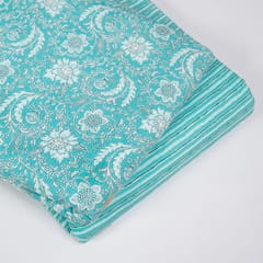 5 Mtr. Firozi Colour Cotton Cambric Print Set