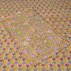 5 Mtr. Yellow Colour Cotton Print Set