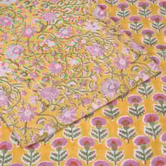 5 Mtr. Yellow Colour Cotton Print Set