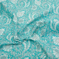 Firozi Colour Cotton Cambric Print