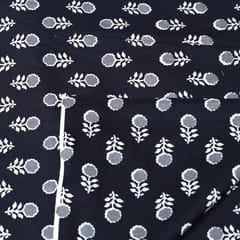 Black and White Cotton Printed Fabric