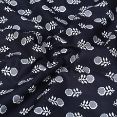 Black and White Cotton Printed Fabric