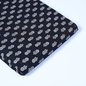Black and White Cotton Printed Fabric