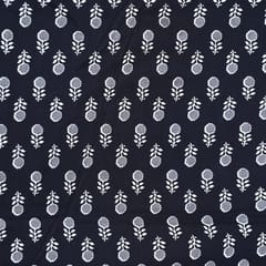 Black and White Cotton Printed Fabric