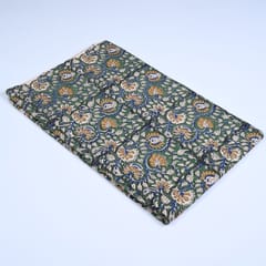 Green Colour traditional Bagru Printed Fabric