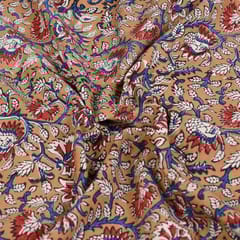 Mustard Colour traditional Bagru Printed Fabric