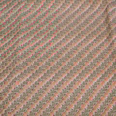 Khaki Color Cotton Printed Fabric