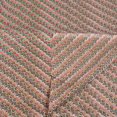 Khaki Color Cotton Printed Fabric