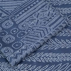 Blue Colour Cotton Printed Fabric Set