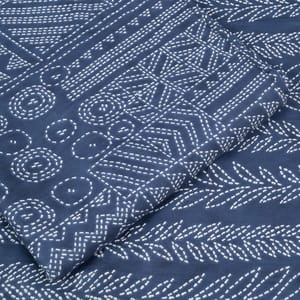 Blue Colour Cotton Printed Fabric Set