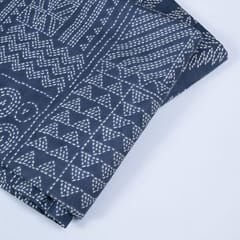 Blue Colour Cotton Printed Fabric Set