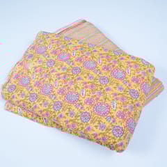 Multi and Yellow Colour Cotton Printed Fabric Set
