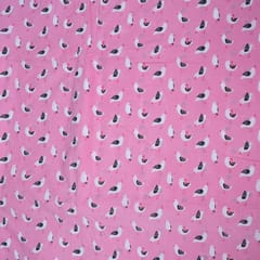 Pink Colour Cotton Printed Fabric