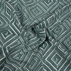 Green Colour Cotton Printed Fabric