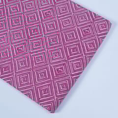 Purple Colour Cotton Printed Fabric