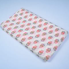 Cream Colour Cotton Printed Fabric