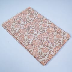 Light Beige Colour Cotton Rapid Printed Fabric