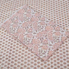 Light Beige Colour Cotton Rapid Printed Fabric Set