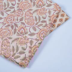 Light Beige Colour Cotton Rapid Printed Fabric Set