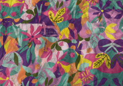 Multicolor Floral Printed Chiffon Fabric