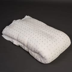 White Colour Dyeable Georgette Embroidered Fabric