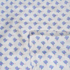 Grey Colour Muslin Digital Printed Fabric