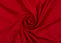 Red Color Banana Crepe Fabric