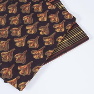 5 Mtr. Dark Brown Colour Cotton Print Set