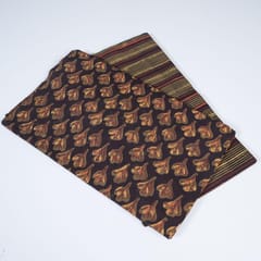 5 Mtr. Dark Brown Colour Cotton Print Set