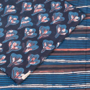5 Mtr. Blue Colour Cotton Print Set