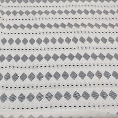 Off White Dimind Design Dyeable Cotton Net