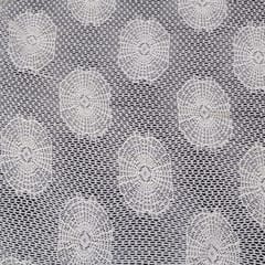 Off White Big Circle Design Dyeable Cotton Net