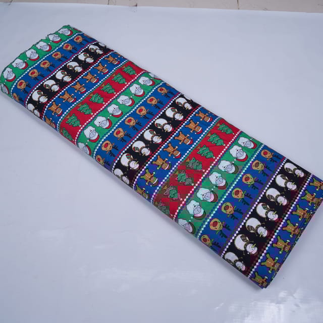 Multi Color Christmas Cotton Print