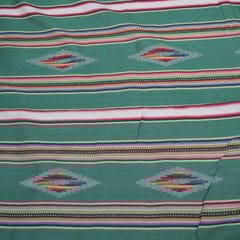 Green Geometric Cotton Jacquard